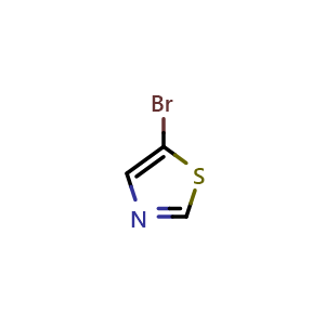 Chemical structure of 5-Bromothiazole , CAS 3034-55-7, AChemBlock P38940