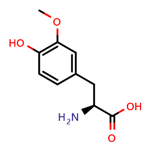 Chemical structure of 3-Methoxy-L-tyrosine , CAS 300-48-1, AChemBlock P38966