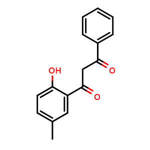Chemical structure of 2-(2-Hydroxy-5-methylbenzoyl)acetophenone , CAS 29976-82-7, AChemBlock P38968