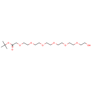Chemical structure of HO-PEG6-CH2COOtBu , CAS 297162-47-1, AChemBlock P38997