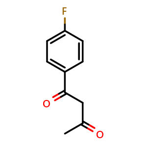 Chemical structure of 1-(4-Fluorophenyl)-1,3-butanedione , CAS 29681-98-9, AChemBlock P39000
