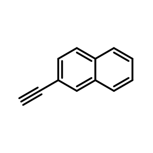 Chemical structure of 2-Ethynylnaphthalene , CAS 2949-26-0, AChemBlock P39010