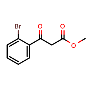 Chemical structure of 2-Bromo-b-oxo-benzenepropanoic acid methyl ester , CAS 294881-08-6, AChemBlock P39012