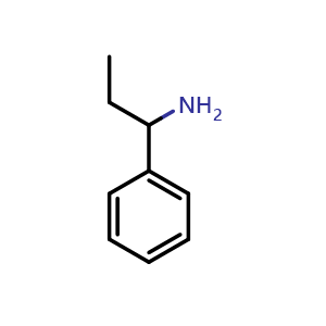 Chemical structure of 1-Phenyl-1-propanamine , CAS 2941-20-0, AChemBlock P39015