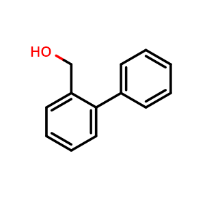 Chemical structure of Biphenyl-2-methanol , CAS 2928-43-0, AChemBlock P39020