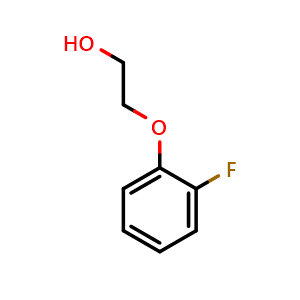 Chemical structure of 2-(2-Fluorophenoxy)ethanol , CAS 2924-65-4, AChemBlock P39023