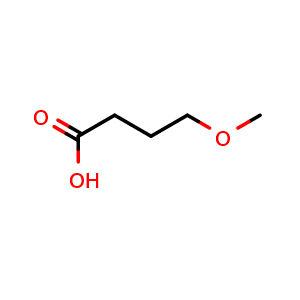 Chemical structure of 4-Methoxy-butanoic acid , CAS 29006-02-8, AChemBlock P39031