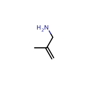 Chemical structure of 2-Methylallylamine , CAS 2878-14-0, AChemBlock P39039