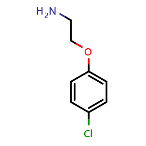 Chemical structure of 2-(4-Chlorophenoxy)-ethanamine , CAS 28769-06-4, AChemBlock P39041