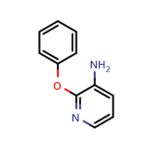 Chemical structure of 2-Phenoxy-3-pyridinamine , CAS 28664-62-2, AChemBlock P39049