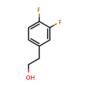 Chemical structure of 3,4-Difluorophenethyl alcohol , CAS 286440-92-4, AChemBlock P39050