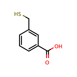 Chemical structure of 3-(Mercaptomethyl)benzoic acid , CAS 28162-88-1, AChemBlock P39077