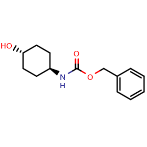 Chemical structure of trans-4-(Cbz-amino)cyclohexan-1-ol , CAS 27489-63-0, AChemBlock P39126