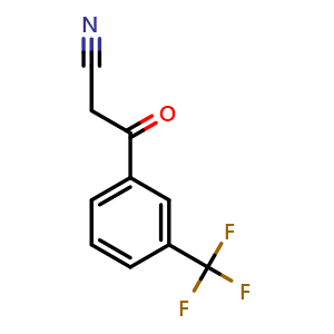 Chemical structure of 3-(Trifluoromethyl)benzoylacetonitrile , CAS 27328-86-5, AChemBlock P39141