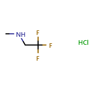 Chemical structure of N-Methyl-N-(2,2,2-trifluoroethyl)amine hydrochloride , CAS 2730-52-1, AChemBlock P39145