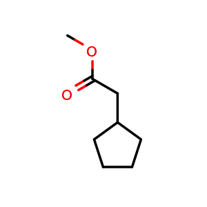 Chemical structure of Methyl cyclopentaneacetate , CAS 2723-38-8, AChemBlock P39146