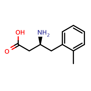 Chemical structure of (S)-b-Amino-2-methylbenzenebutanoic acid , CAS 270062-89-0, AChemBlock P39173