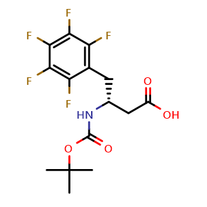 Chemical structure of (R)-3-(Boc-amino)-4-pentafluorophenylbutyric acid , CAS 269398-93-8, AChemBlock P39180
