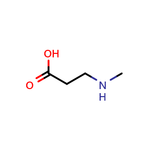 Chemical structure of N-Methyl-b-alanine , CAS 2679-14-3, AChemBlock P39205
