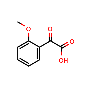 Chemical structure of 2-Methoxybenzoylformic acid , CAS 26767-06-6, AChemBlock P39210