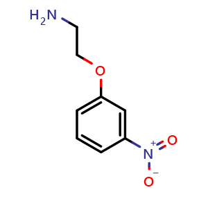 Chemical structure of 2-(3-Nitrophenoxy)ethanamine , CAS 26646-35-5, AChemBlock P39217