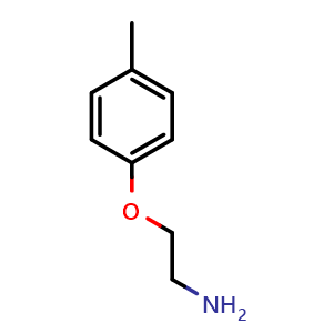 Chemical structure of 2-(4-Methylphenoxy)ethanamine , CAS 26583-58-4, AChemBlock P39224
