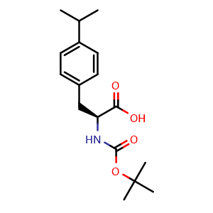 Chemical structure of N-Boc-4-isopropyl-L-phenylalanine , CAS 261360-70-7, AChemBlock P39273