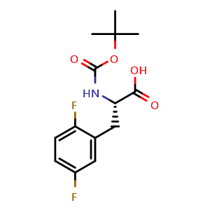 Chemical structure of N-Boc-2,5-difluoro-L-phenylalanine , CAS 261165-16-6, AChemBlock P39276