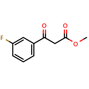 Chemical structure of Methyl 3-(3-fluorophenyl)-3-oxopropanoate , CAS 260246-17-1, AChemBlock P39284
