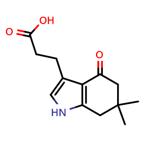 4,5,6,7-H4-6,6-Me2-4-oxo-indole-3-propanoic acid