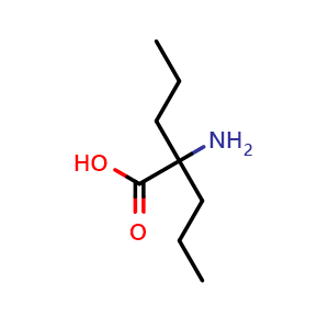 Chemical structure of 2-Propyl-DL-norvaline , CAS 2566-31-6, AChemBlock P39310
