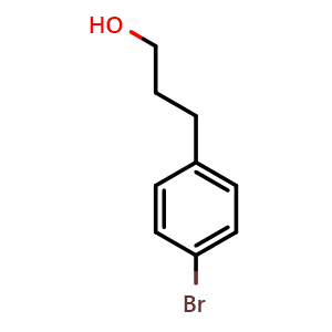 Chemical structure of 4-Bromobenzenepropanol , CAS 25574-11-2, AChemBlock P39318