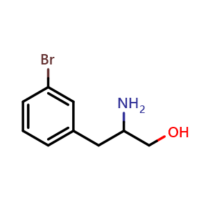 Chemical structure of b-Amino-3-bromobenzenepropanol , CAS 254427-26-4, AChemBlock P39329