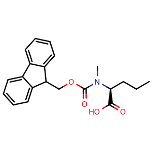 Chemical structure of Fmoc-N-methyl-L-norvaline , CAS 252049-05-1, AChemBlock P39347
