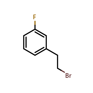 Chemical structure of 3-Fluorophenethyl bromide , CAS 25017-13-4, AChemBlock P39371