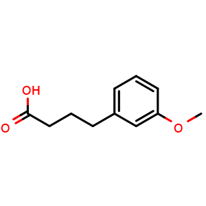 Chemical structure of 3-Methoxy-benzenebutanoic acid , CAS 24743-11-1, AChemBlock P39386
