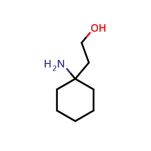 Chemical structure of 1-Amino-cyclohexaneethanol , CAS 24682-53-9, AChemBlock P39400