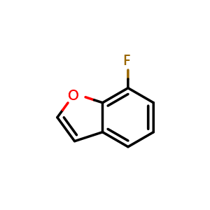 Chemical structure of 7-Fluoro-benzofuran , CAS 24410-61-5, AChemBlock P39419