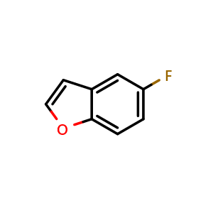 Chemical structure of 5-Fluoro-benzofuran , CAS 24410-59-1, AChemBlock P39420