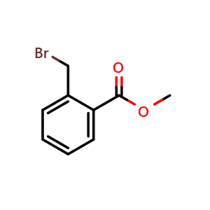 Chemical structure of 2-(Bromomethyl)-benzoic acid methyl ester , CAS 2417-73-4, AChemBlock P39435
