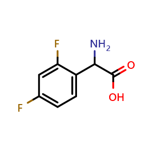 Chemical structure of a-Amino-2,4-difluorobenzeneacetic acid , CAS 240409-02-3, AChemBlock P39448