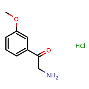 Chemical structure of 2-Amino-3'-methoxyacetophenone hydrochloride , CAS 24037-72-7, AChemBlock P39449