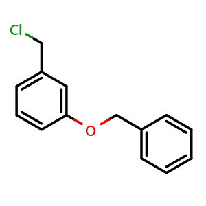Chemical structure of 3-(Benzyloxy)benzyl chloride , CAS 24033-03-2, AChemBlock P39450
