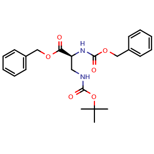 Chemical structure of 3-(Boc-amino)-N-Cbz-L-alanine phenylmethyl ester , CAS 239785-37-6, AChemBlock P39453
