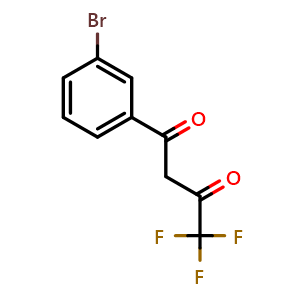 Chemical structure of 4,4,4-Trifluoro-1-(3-bromophenyl)-1,3-butanedione , CAS 23975-64-6, AChemBlock P39454
