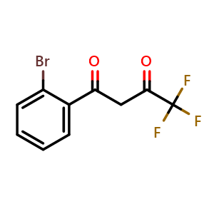 Chemical structure of 1-(2-Bromophenyl)-4,4,4-trifluoro-1,3-butanedione , CAS 23975-63-5, AChemBlock P39455