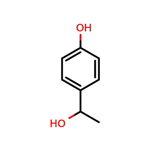 Chemical structure of 4-Hydroxy-a-methylbenzenemethanol , CAS 2380-91-8, AChemBlock P39467