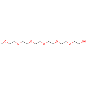 Chemical structure of mPEG6-OH , CAS 23601-40-3, AChemBlock P39483