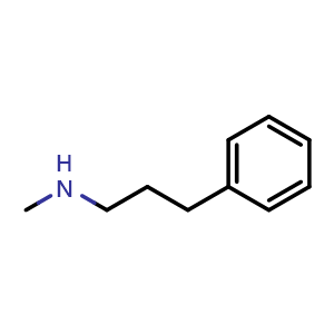 Chemical structure of N-Methyl-benzenepropanamine , CAS 23580-89-4, AChemBlock P39485