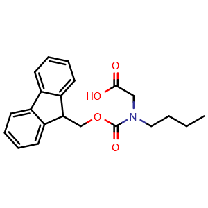 Chemical structure of N-Butyl-N-Fmoc-glycine , CAS 234442-58-1, AChemBlock P39496